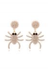 Full Pearl Spider Zircon Drop Earrings