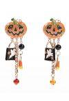 Dazzling Pumpkin Oil Spill Earrings