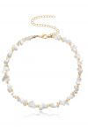 Irregular Natural Stone Necklace in White