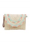 Braided Colorful Tassel Envelope Bag