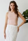 Lithesome Comfort Knit Tank Top in Pink