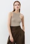 Chic Impression Knit Tank Top in Oatmeal