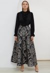 Intricate Baroque Jacquard Maxi Skirt