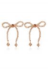 Beaded Bowknot-Shaped Earrings