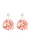 Captivating Blossom Pearl Earrings in Pink