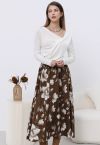 Magnolia Drift Pleated Midi Skirt 