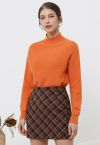 Falling for Plaid Mini Bud Skirt in Pumpkin