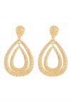 Double-Layered Teardrop Earrings in Gold