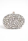 Sparkly Rhinestones Oval Clutch in Champagne