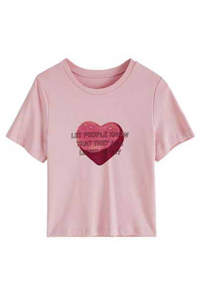 Peach Heart Cute T-Shirt
