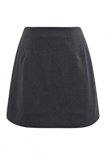 Timelessly Stylish Mini Bud Skirt in Smoke