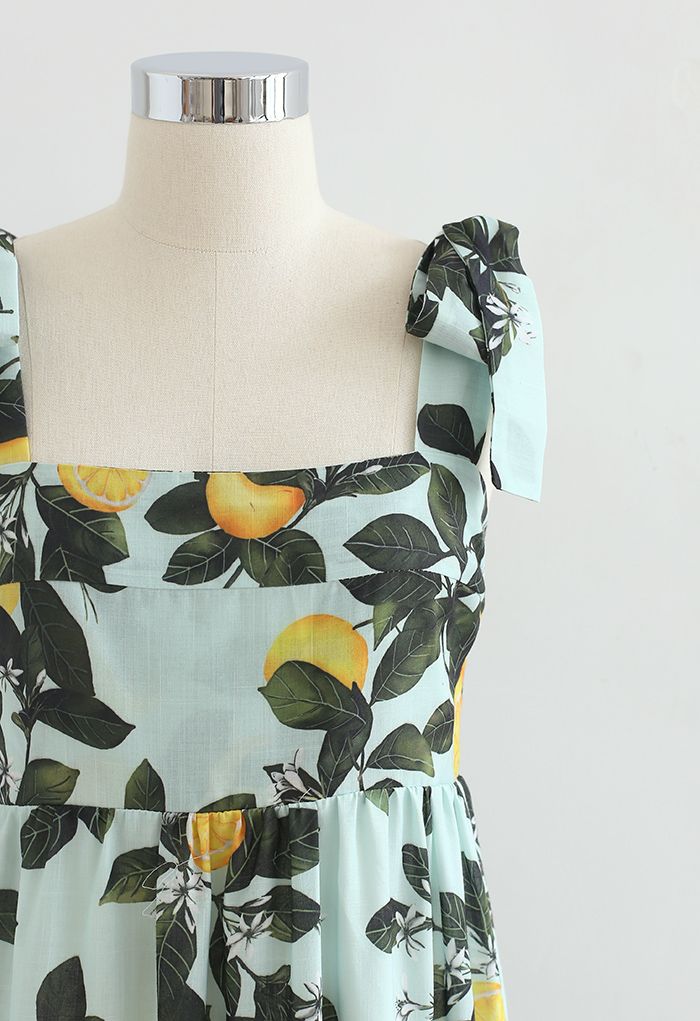 فستان ماكسي بطبعات الليمون من مينتي