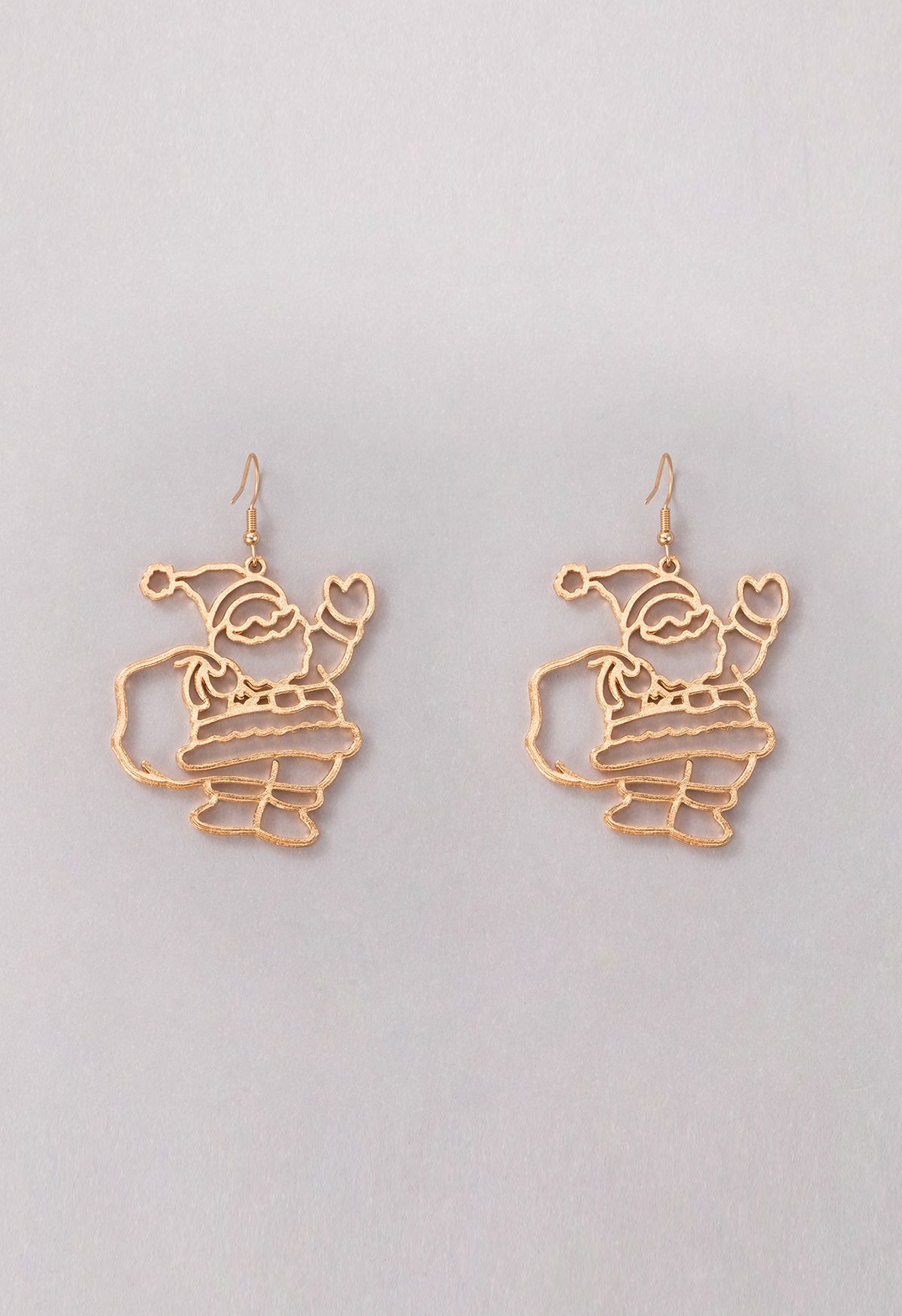 Hollow Out Santa Claus Earrings