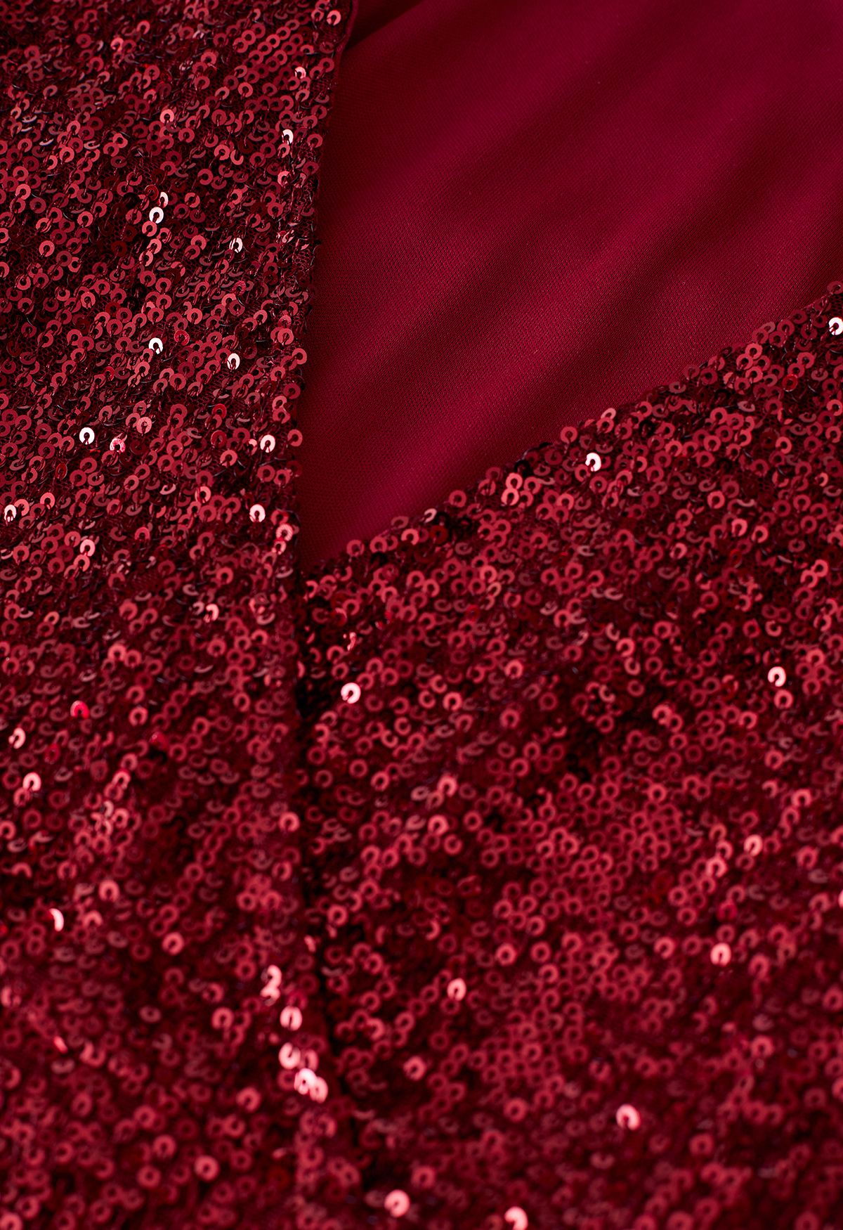Sparkle Sequin Tie Back Cocktail Dress in Burgundy