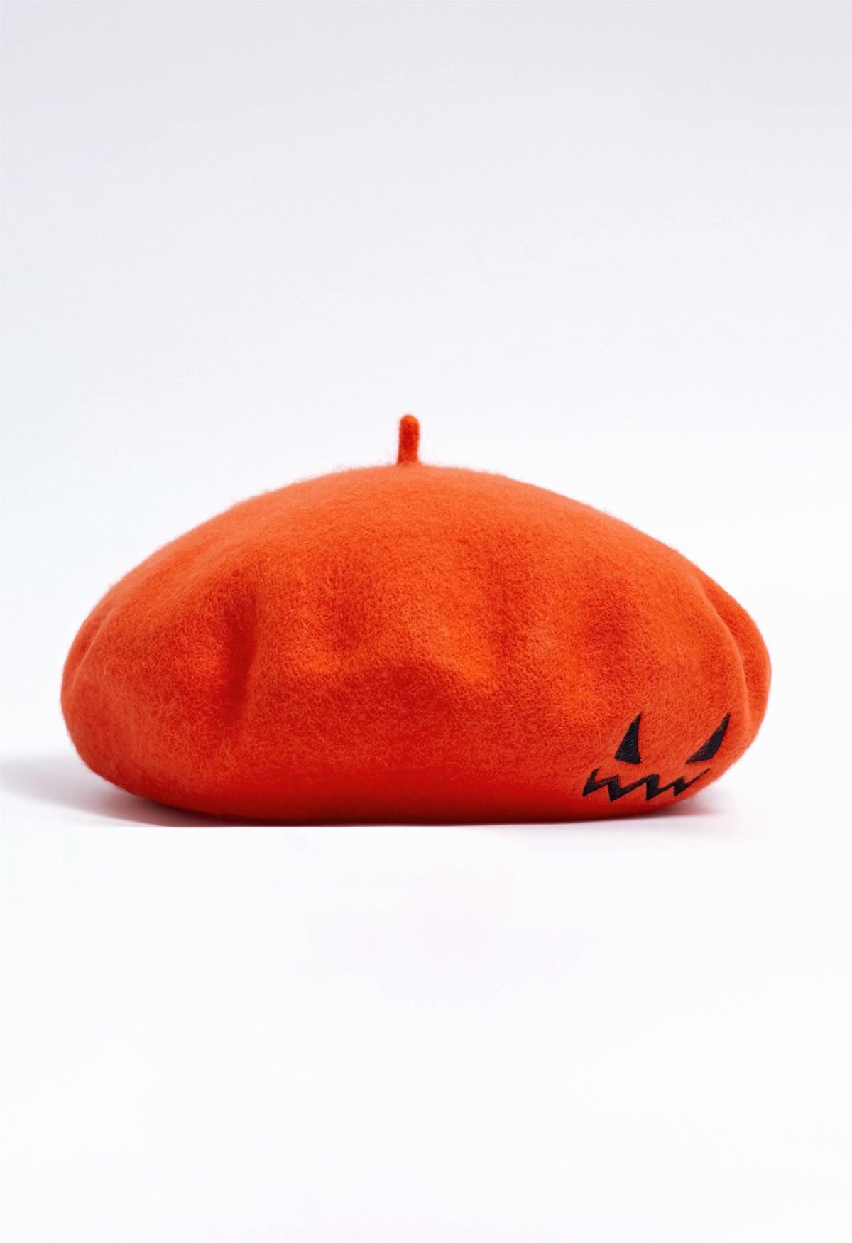 Wicked Pumpkin Beret Hat in Orange