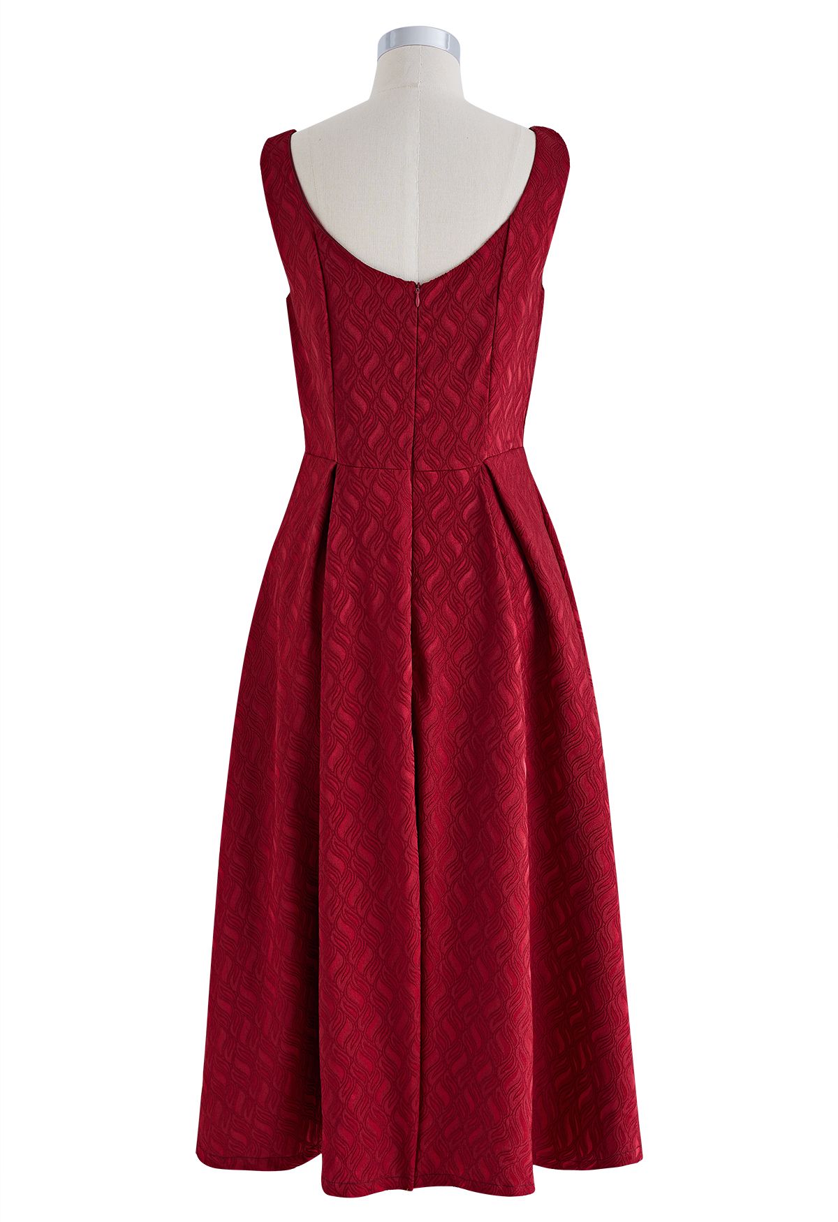 Embossed Jacquard Texture Sleeveless Dress