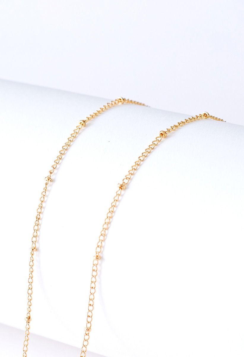 Gold Plated Leaf Pendant Necklace