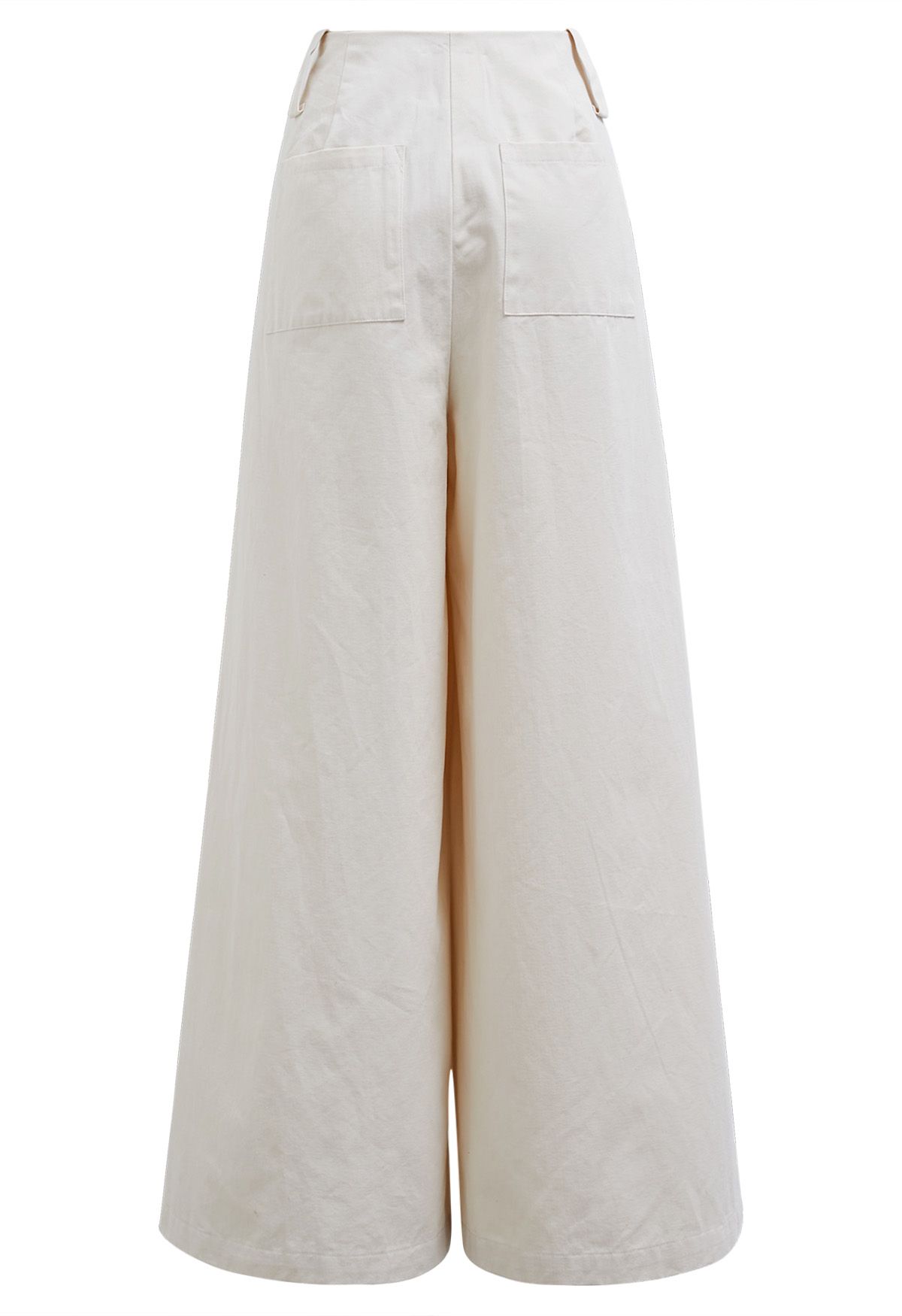 Comfortable Cotton Wide-Leg Pants in Ivory