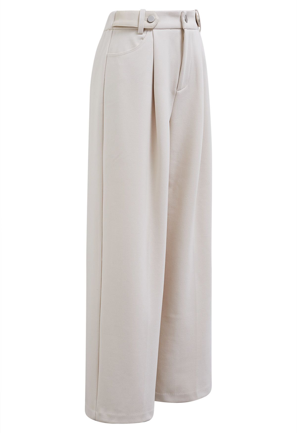 Straight-Leg Soft Touch Pants in Ivory