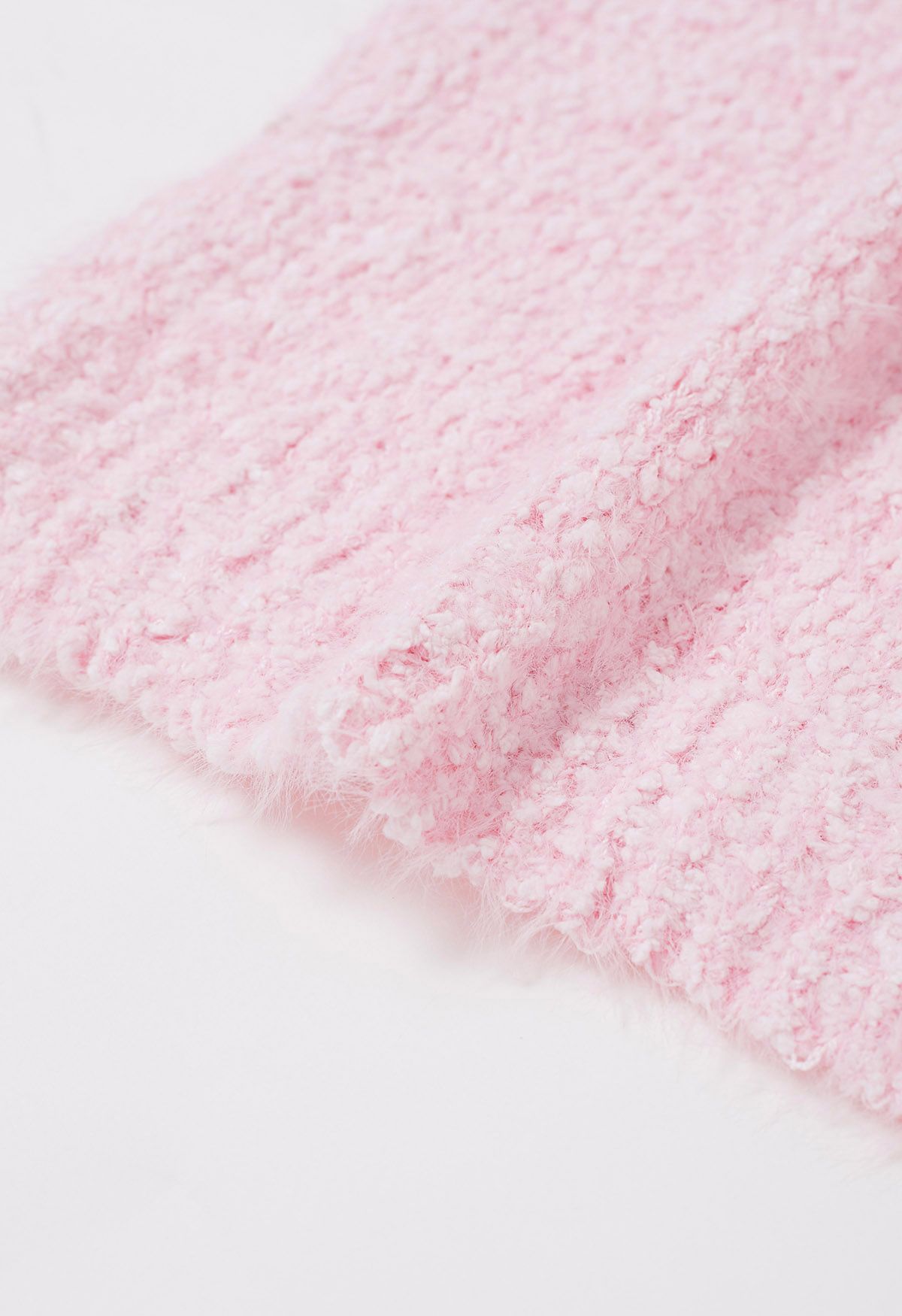 Softness V-Neck Knit Vest in Pink