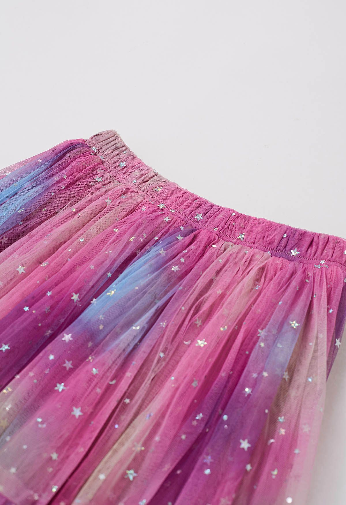 Glittering Stars Colorful Mesh Skirt