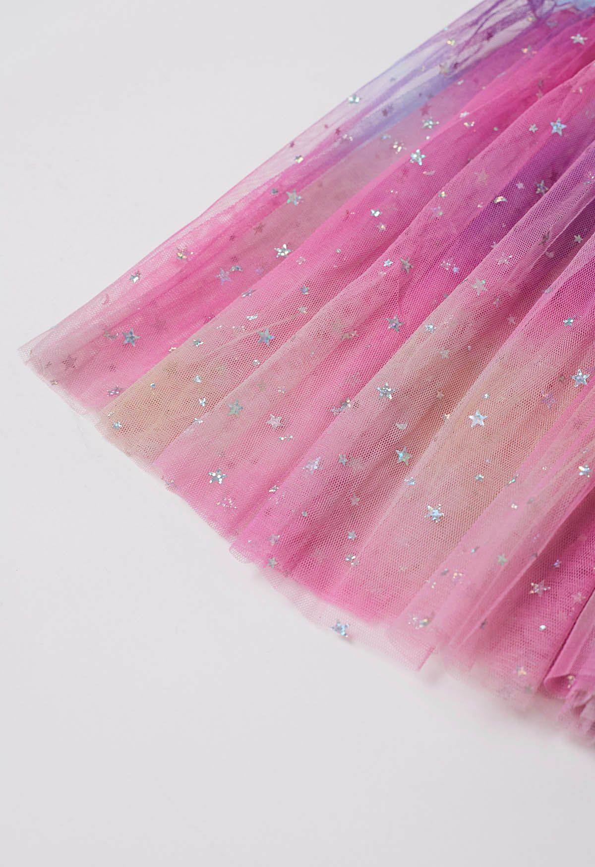 Glittering Stars Colorful Mesh Skirt