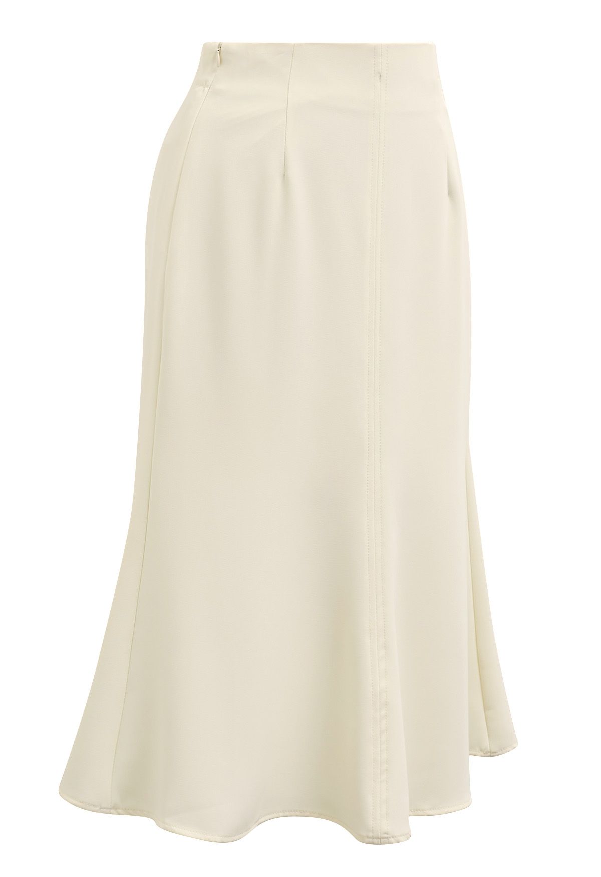 Solid Color Frilling Skirt in Light Yellow