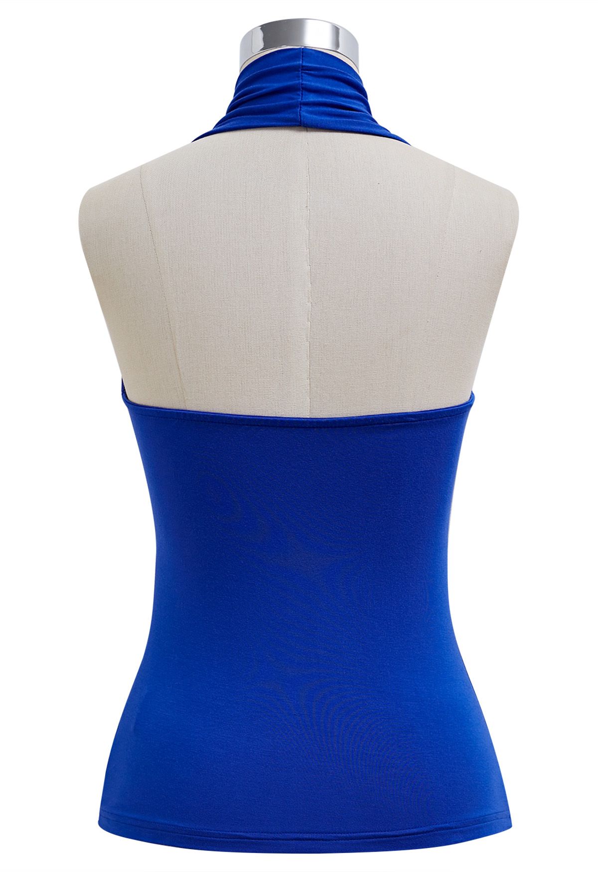 Optimal Halter V-Neck Sleeveless Top in Blue