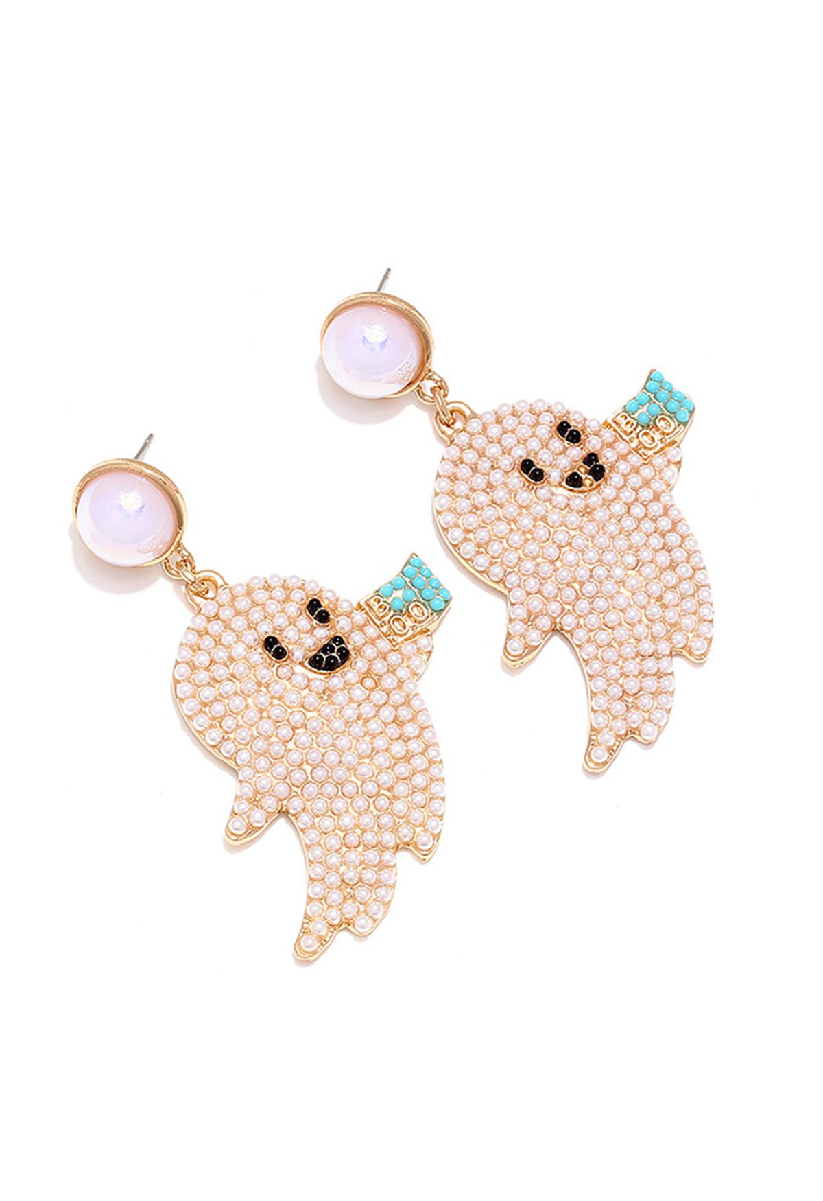 Gleeful Pearl Ghost Earrings