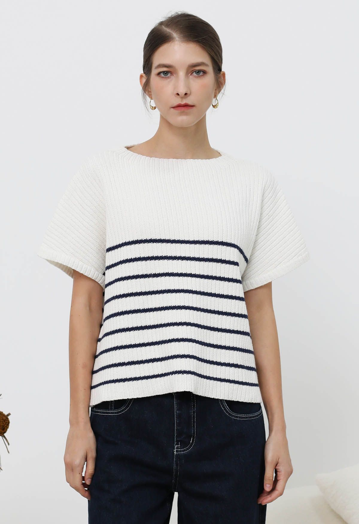 Nautical Breeze Striped Cotton Sweater