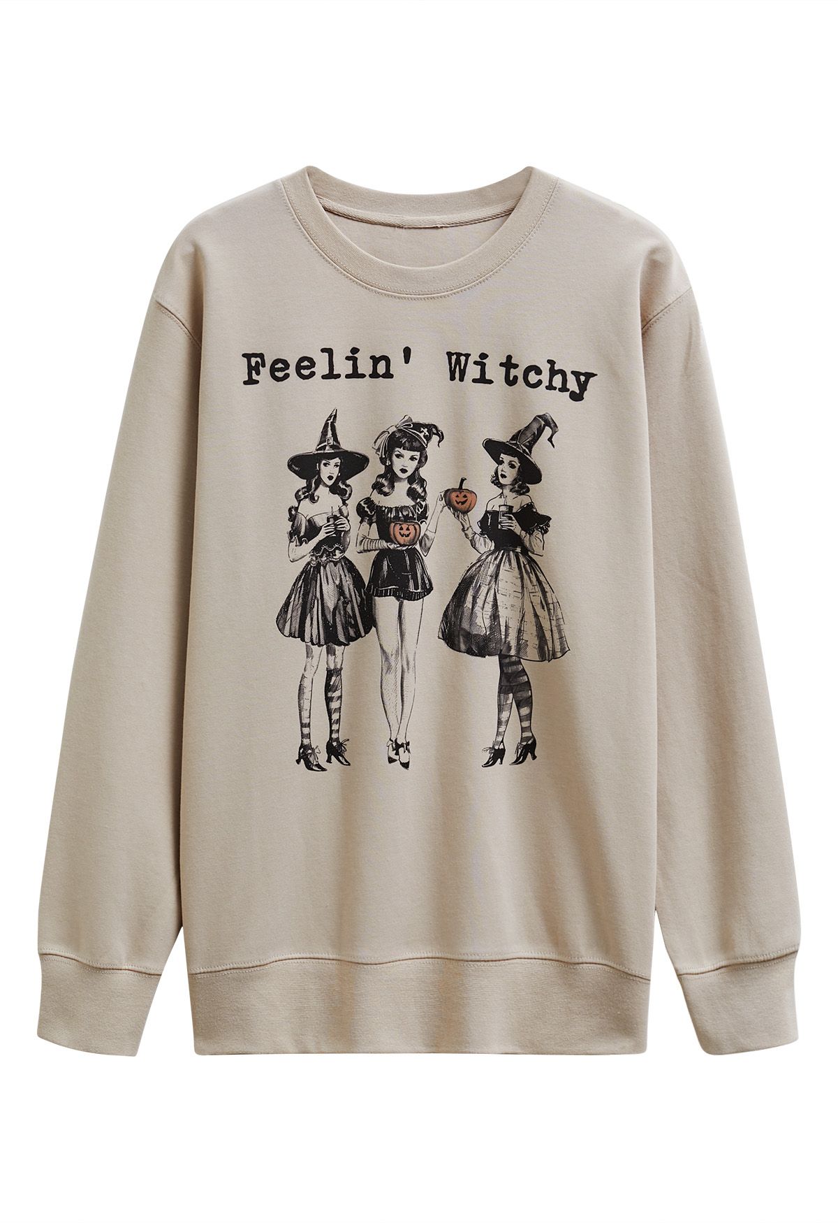 Feelin' Witchy Girly Pattern Sweatshirt