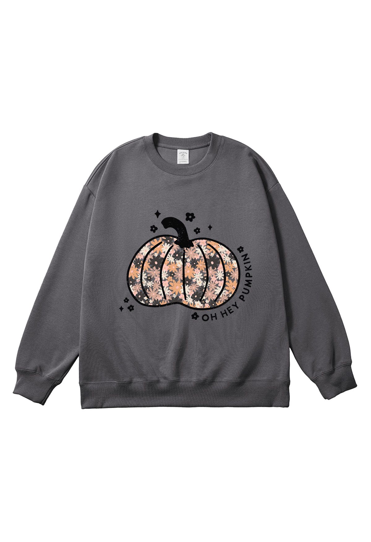 Floret Pumpkin Pattern Sweatshirt