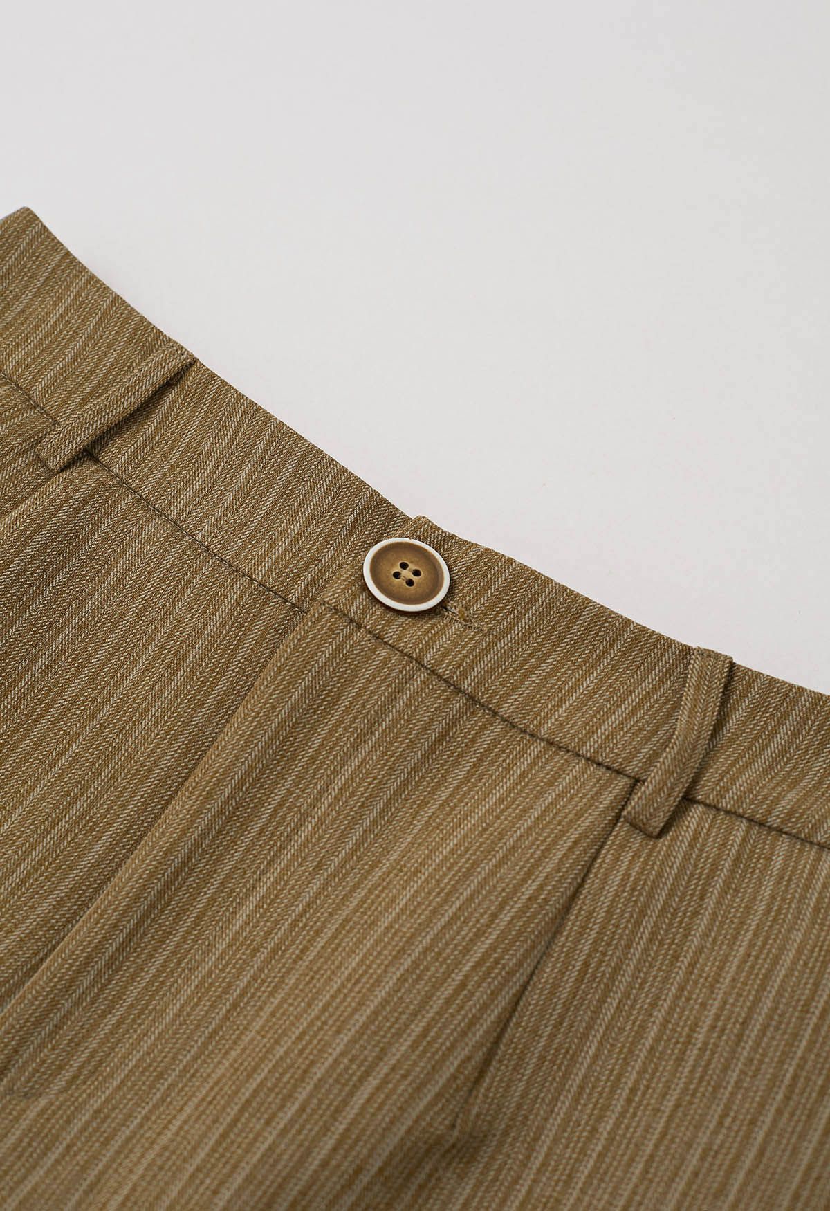 Everlasting Striped Side Pocket Mini Skorts in Camel