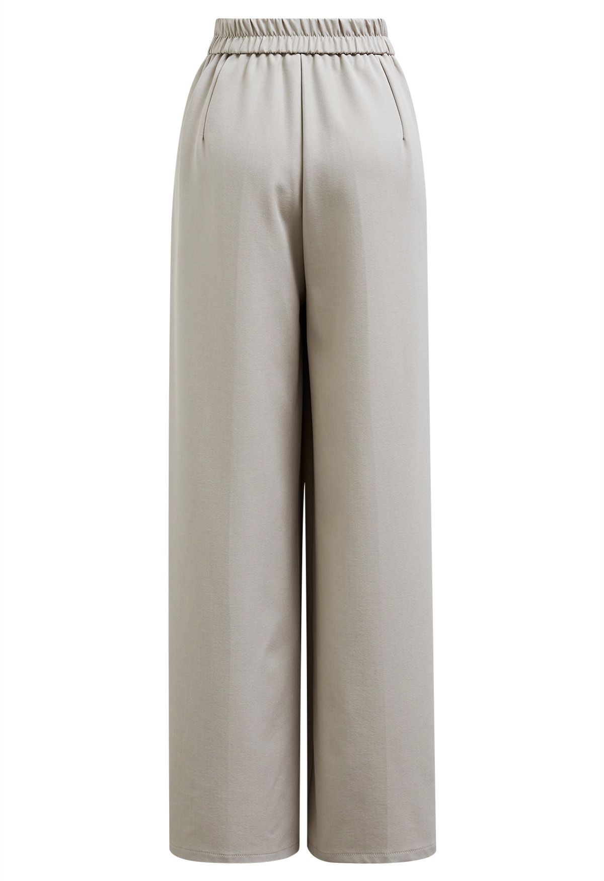 Asymmetric Flap Buttoned Straight-Leg Pants in Linen