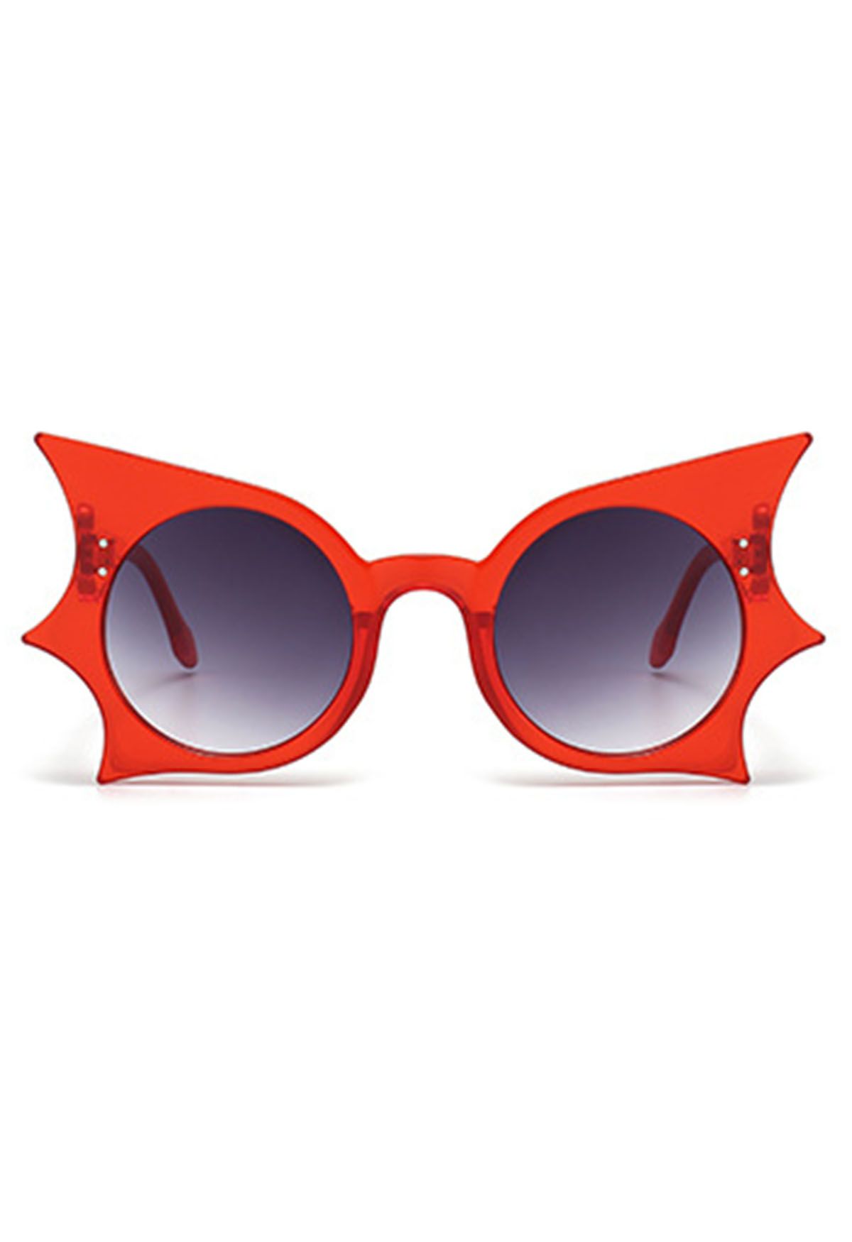 Midnight Bat Wing Sunglasses in Red