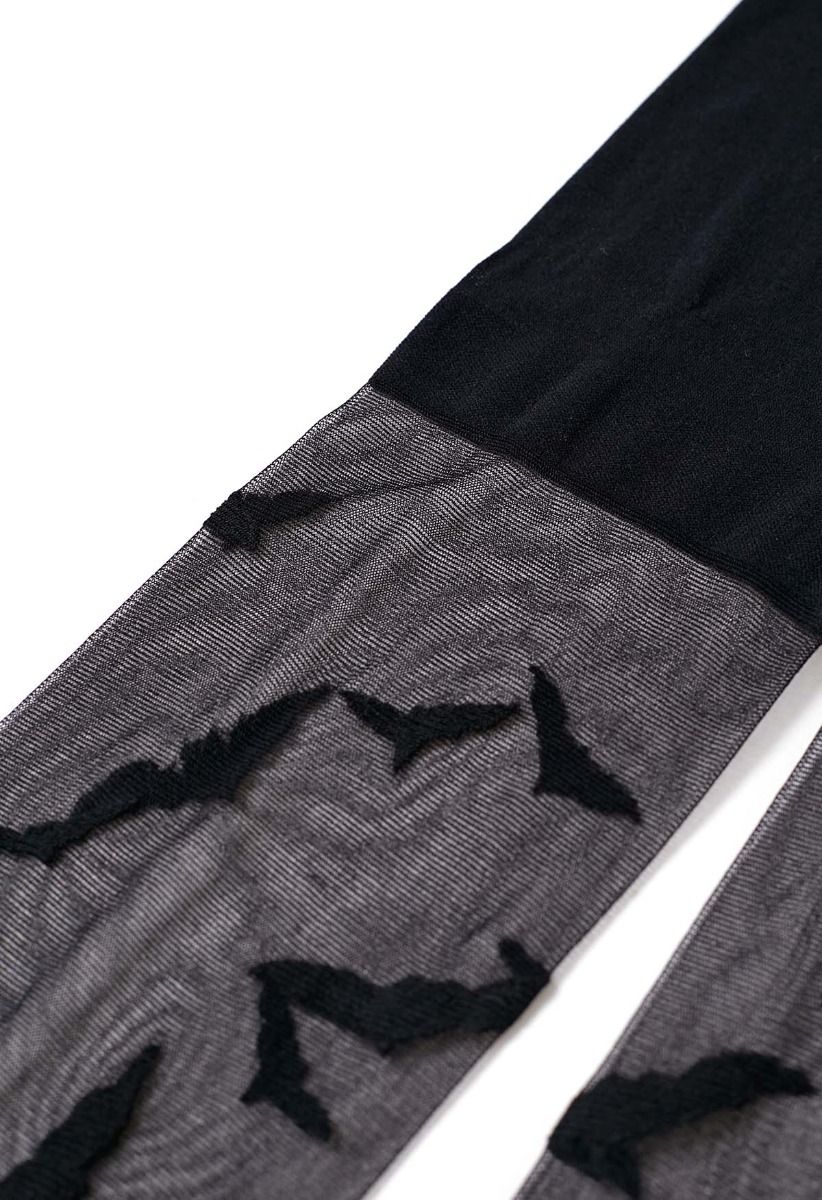 Gothic Bat Pattern Tights