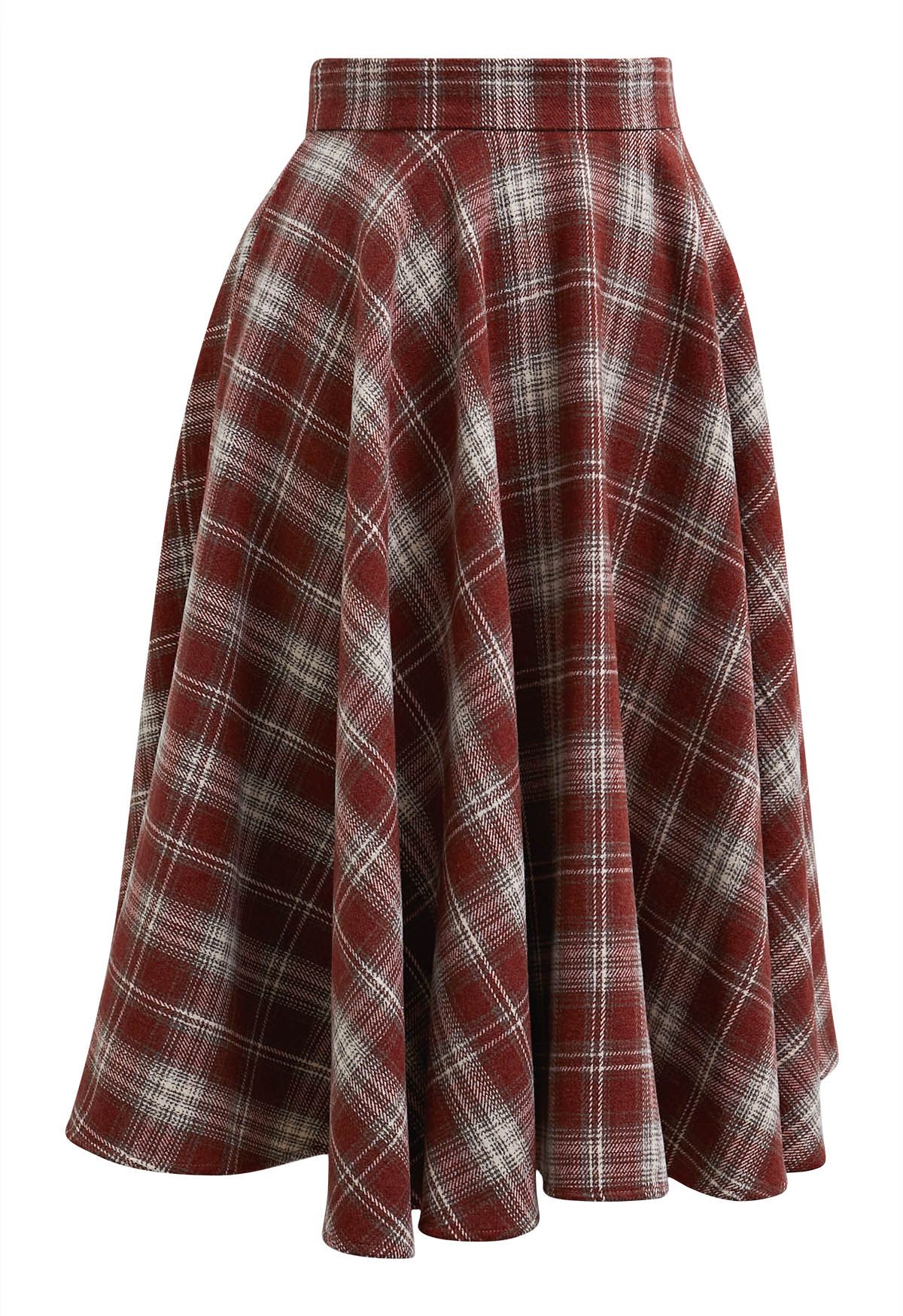 Timeless Tales Plaid Flare Skirt