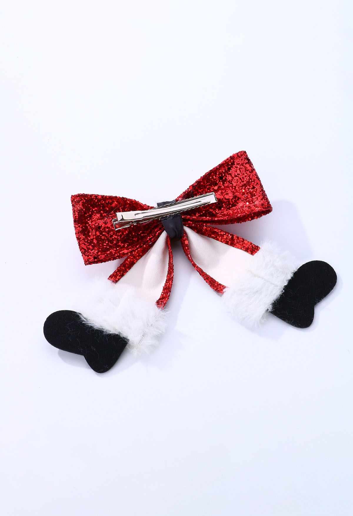 Sequin Christmas Stocking Bowknot Hair Clip