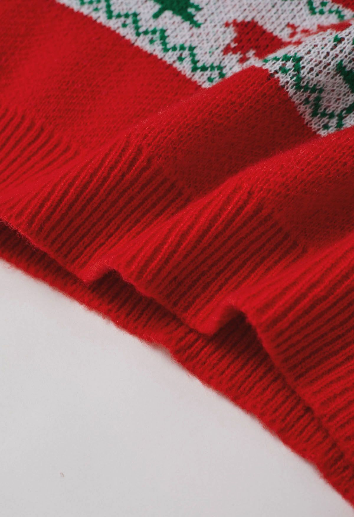 Christmas Element Oversized Rib Knit Sweater