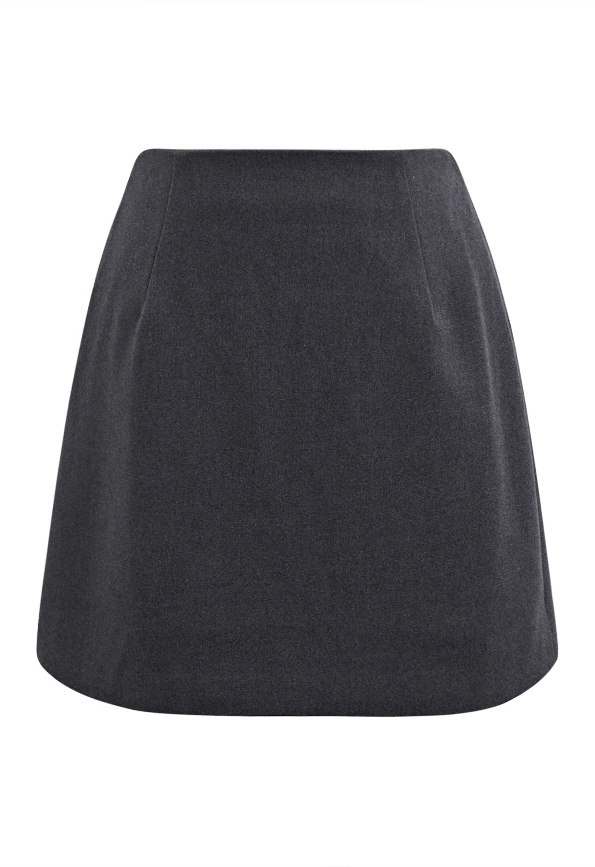 Timelessly Stylish Mini Bud Skirt in Smoke