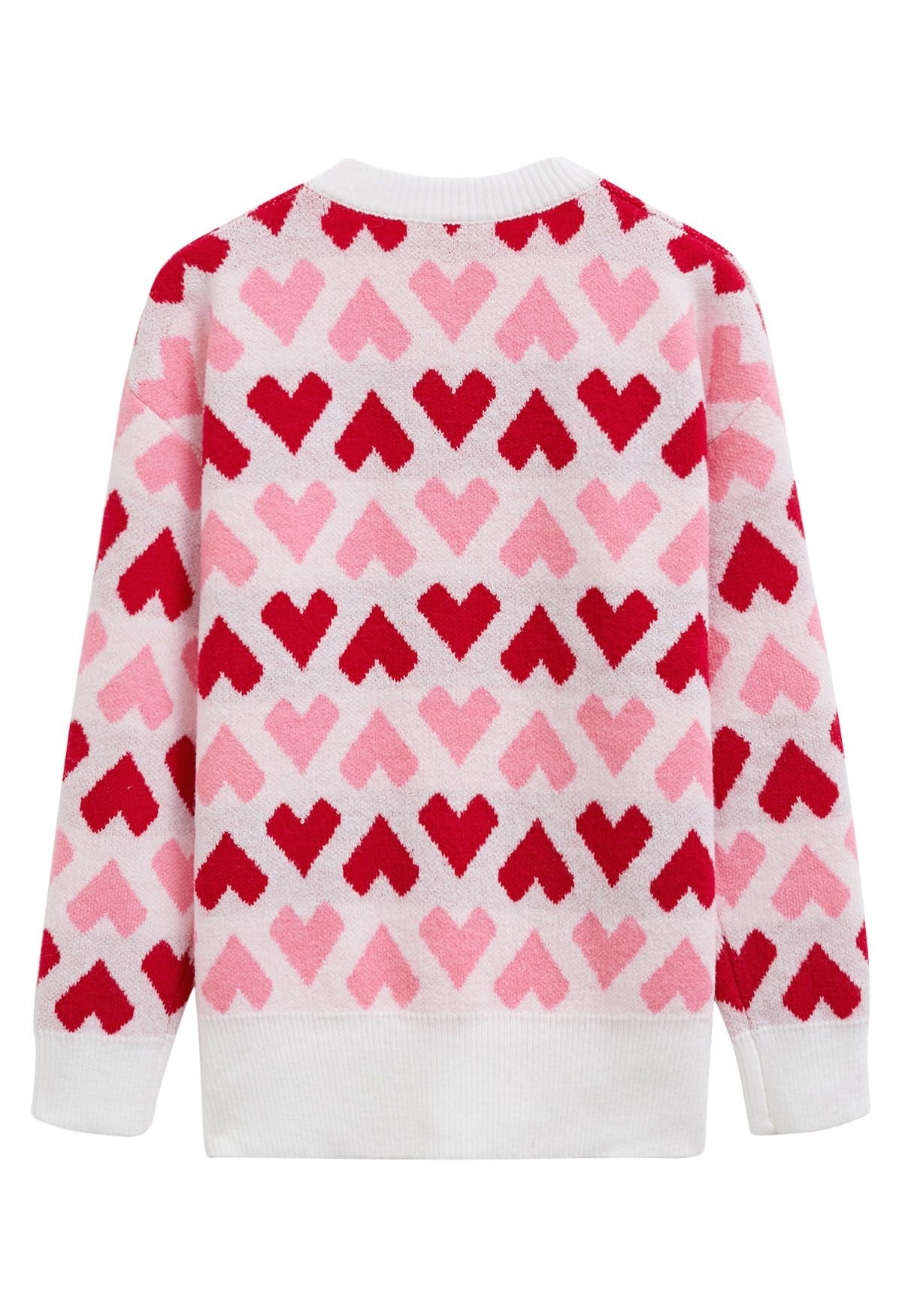 Endless Love Crew Neck Knit Sweater in White