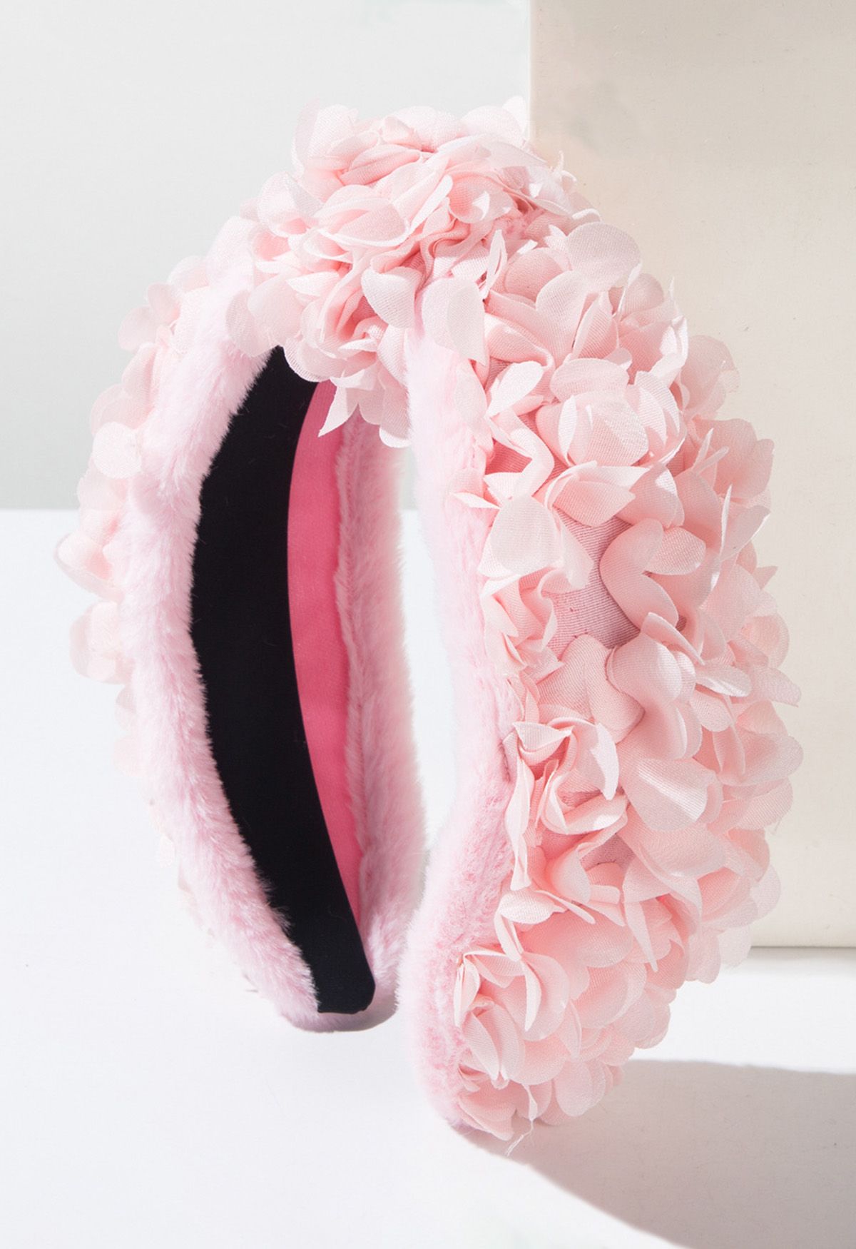 Pink Petal Knotted Fuzzy Headband