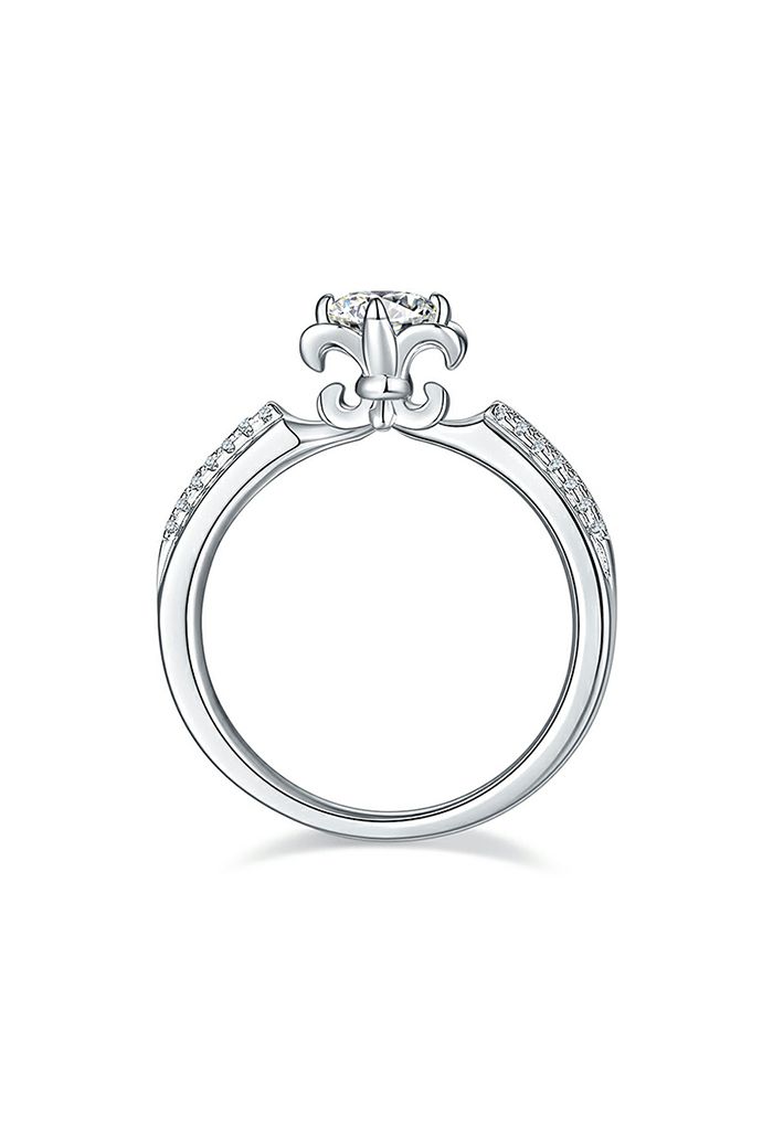 خاتم الماس المويسانتي شكل الأزهار