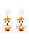 Pumpkin Ghost Acrylic Drop Earrings