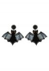 Sequin Beaded Bat-Shape Earrings