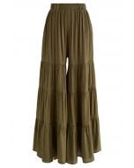 Sunny Days Wide-Leg Pants in Army Green