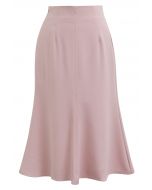 Solid Color Frilling Skirt in Pink