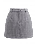 Everlasting Striped Side Pocket Mini Skorts in Grey