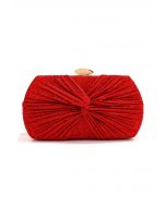 Shining Gift Knotted Clutch in Red